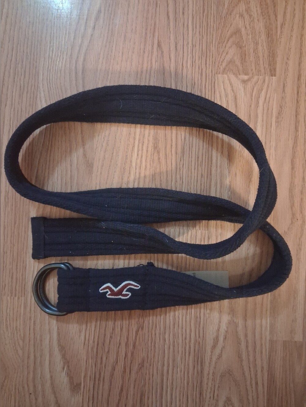 VINTAGE HOLLISTER D-Ring Fabric Belt. Mens. Navy Blue. Size 34